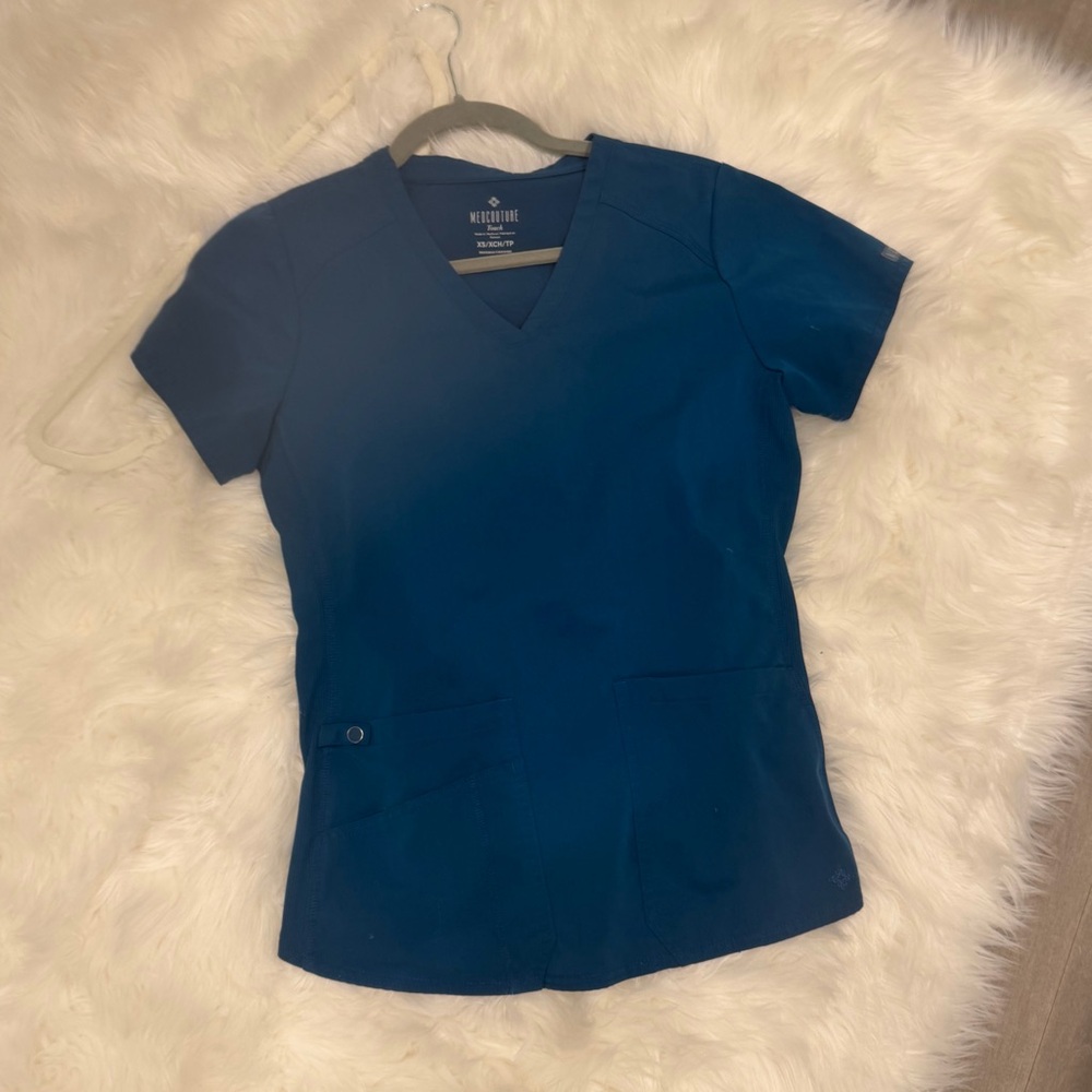 Med Couture Women’s Scrub Joggers and Top - Caribbean blue - Picture 3 of 3